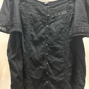 Old Navy Black Lace Blouse